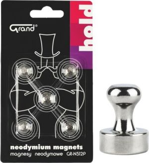 Magnet neodymový 12mm s kuželkou GR-N512P 5ks 130-1965