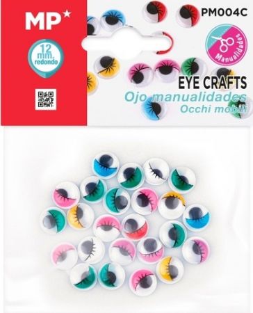 Oči dekorační MP 12mm PM004C 22ks