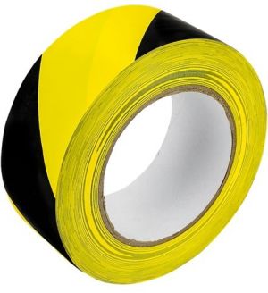 Páska výstražná lepící černo žlutá 48 x 50 PVC 130-1960