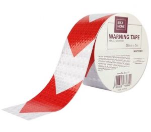 Páska výstražná lepící červeno bílá šipka 50 x 5 111177