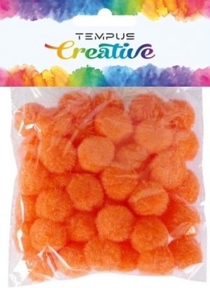 Pom poms 20mm oranžový 50ks