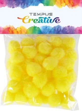 Pom poms 20mm žlutý 50ks