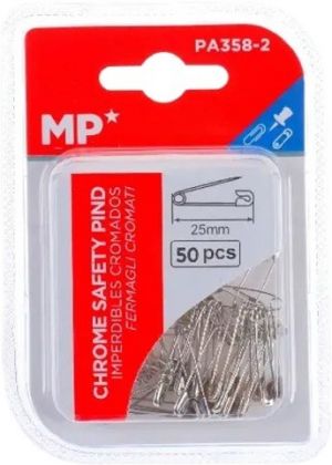 Špendlíky zavírací 25mm 50ks MP PA358-2 blistr