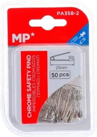 Špendlíky zavírací 25mm 50ks MP PA358-2 blistr