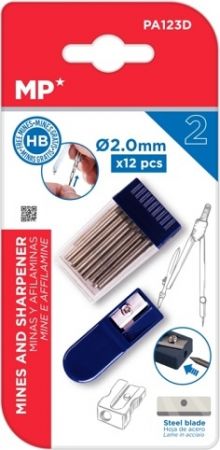 Tuhy do kružítka + ořezávátko PA123D