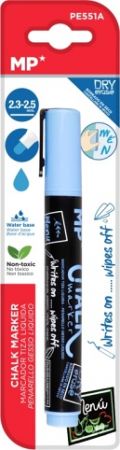Značkovač křídový modrý MP kul.hrot PE551A blistr