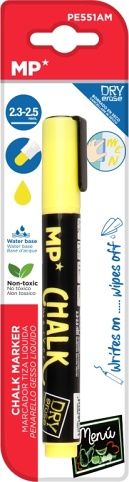 Značkovač křídový žlutý MP kul.hrot PE551AM blistr