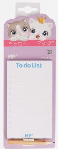 Bloček poznámkový s magnetem a tužkou kočky PN-124-01