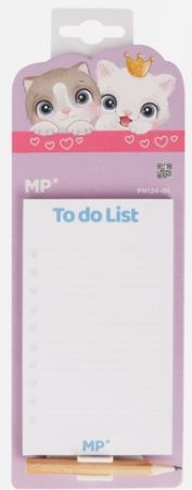 Bloček poznámkový s magnetem a tužkou kočky PN-124-01