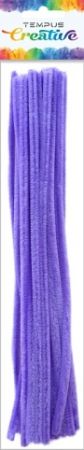 Drát plyšový 30cm fialový 20ks