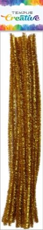 Drát plyšový 30cm metal.zlatý 20ks