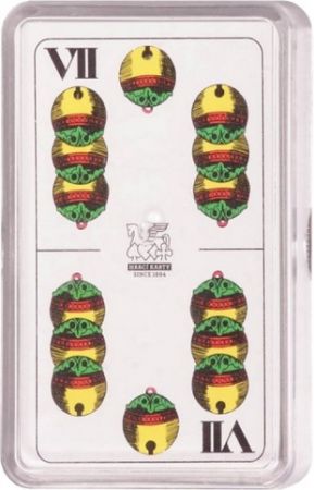 Karty Mariáš dvouhlavé krajka plast.krab.