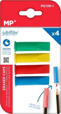 Nástavec pryž na tužku 4ks PG139-1 blistr