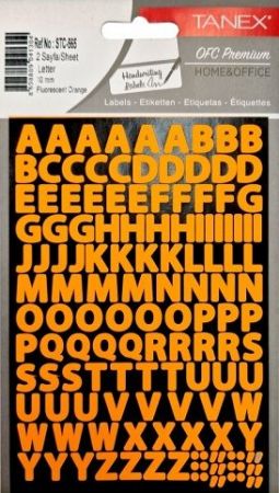 Samol.písmena neon oranžové 10mm STC-565 240ks