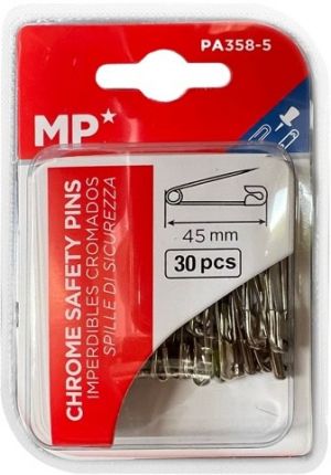 Špendlíky zavírací 45mm 30ks MP PA358-5 blistr