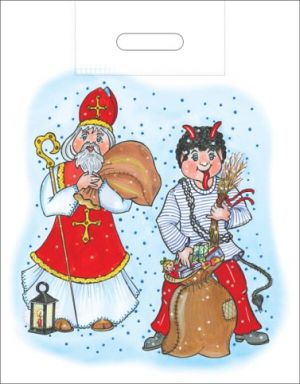 Taška mikulášská 46 x 35 Mikuláš a čert