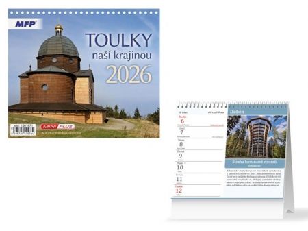 Kalendář 2026 stolní mini Toulky naší krajinou