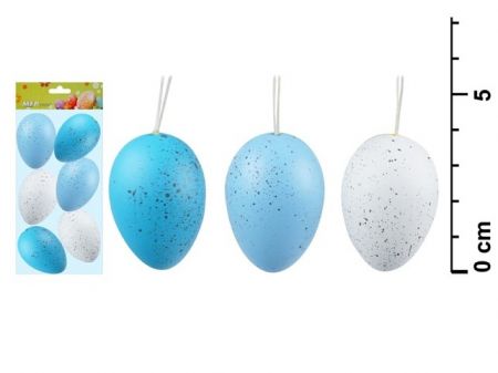 Vajíčka plast 6cm/6ks S170140B