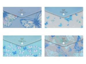 Složka M druk DL PP Motýli modrá