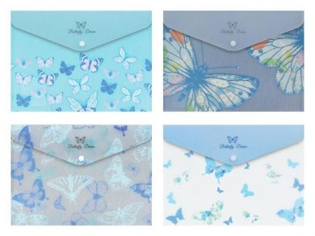 Složka M druk A5  PP Motýli modrá