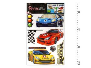 Samolepící dekorace 1065 závodní auta 70x42cm