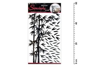 Samolepící dekorace 10150 bambus černý s lístky 60x32cm