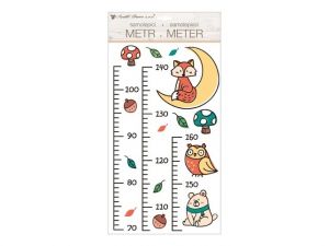 Samolepící dekorace 10298 dětský metr - lesní zvířátka do 160cm