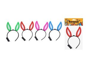 Čelenka W039095 s ozdobou uši králičí svítící (blikající) 22x14,5 cm