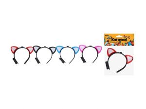 Čelenka W039097 s ozdobou uši svítící (blikající) 14x18 cm