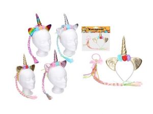 Set karneval W026095 - čelenka jednorožec mix barev