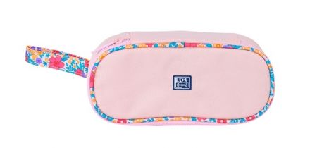 Oxford - Pouzdro Etue,OXFORD FLOWERS, růžové Penál