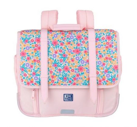 Oxford - Taška školní, Oxford květinky růžová