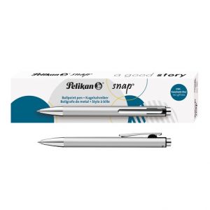 Pelikan - Pero kuličkové K10 stříbrné Snap Metalic