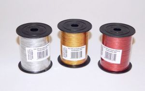 Dekorativní balící provázek splétaný Kordonetka metal 1mm x 25m, mix tří barev