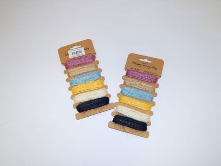 Dekorativní jutový provázek 6 barev mix