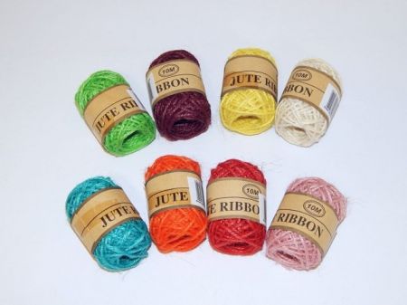 Dekorativní jutový provázek mix 8 barev