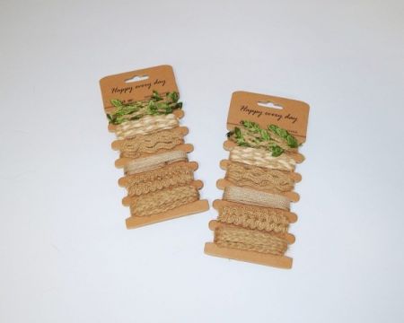 Jutová dekorační stuha 6 mix