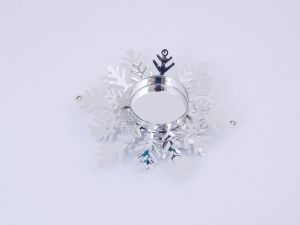 Svícen kovový stř. vločka 12cm /2952/