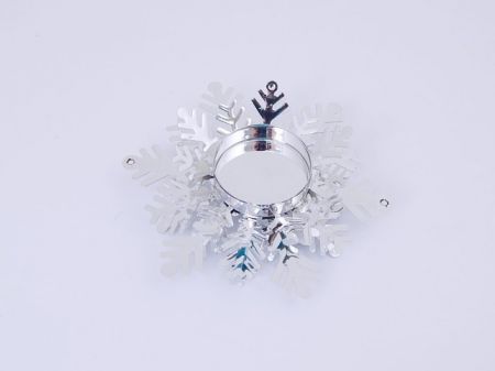 Svícen kovový stř. vločka 12cm /2952/