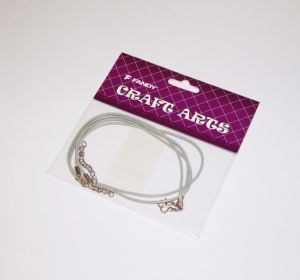 Šňůrka na výrobu náhrdelníku se zapínáním šedá 176025