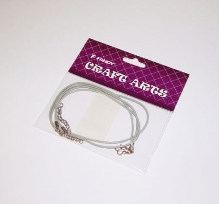 Šňůrka na výrobu náhrdelníku se zapínáním šedá 176025