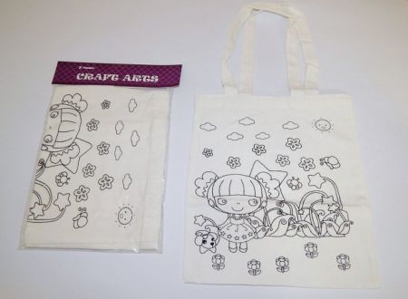 Taška plátěná k vybarvení - holčička (170333)