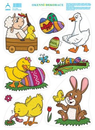 Dekorace okenní – beránek ve vozíčku (5762)