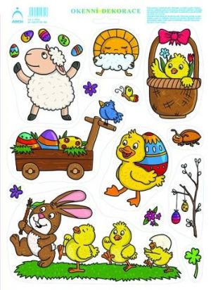 Dekorace okenní - radostný beránek (5764)