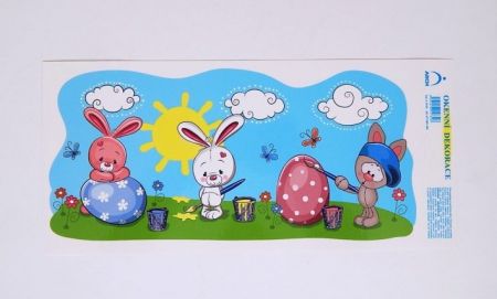Dekorace okenní Zajíčci malují / 5732
