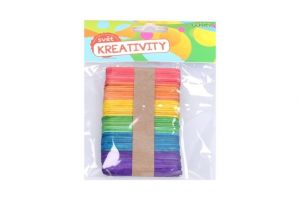 Dřívka barevné 6,5x1 cm, 50ks (W045910)