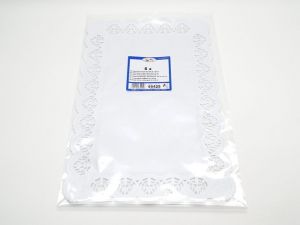 Krajka Dessert hranatá 25x38cm/6ks bílá, cukrář. ( 65425)