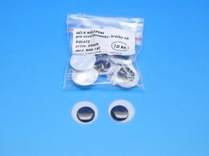 Oči 800193 20mm/10ks kulaté