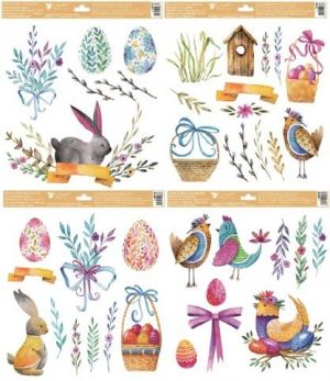 Okenní fólie malované Velikonoce 30 x 33,5 cm (6910)