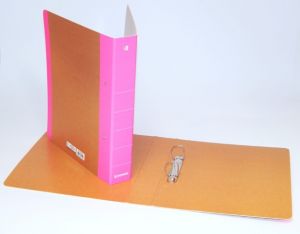 Pořadač A4 – 5 cm Donau Life, D-mech.,neon růž.,1ks /694.404